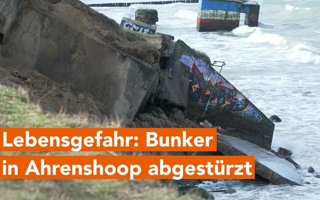 Lebensgefahr: NVA-Bunker in Ahrenshoop an der Steilküste abgestürzt