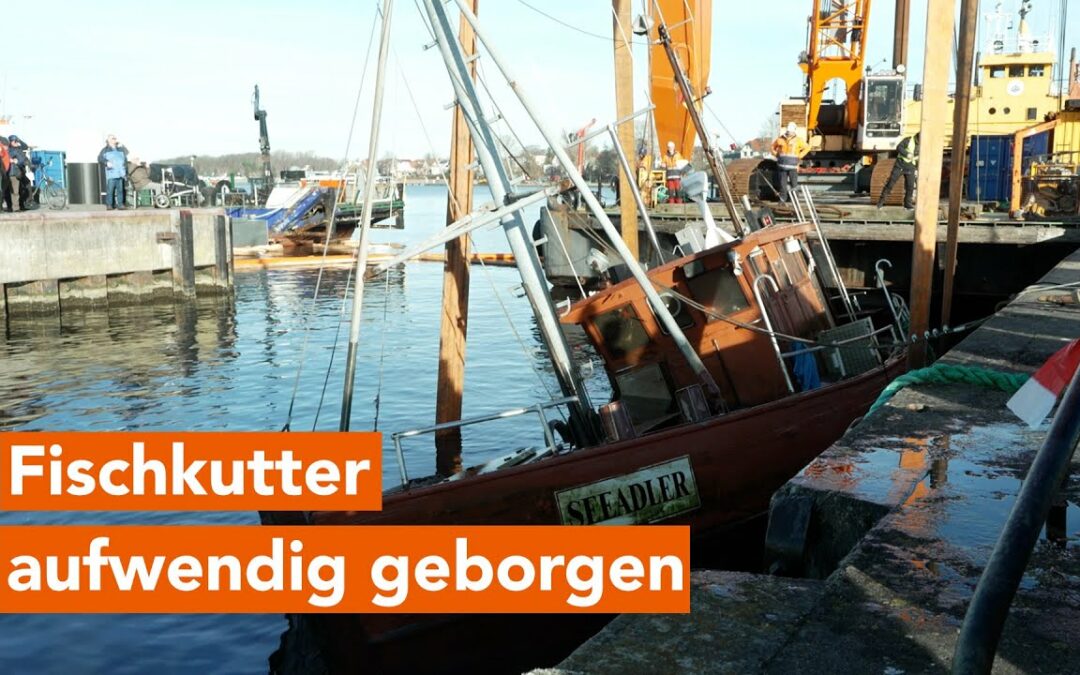 Aufwendige Bergung des Fischkutters „Seeadler“