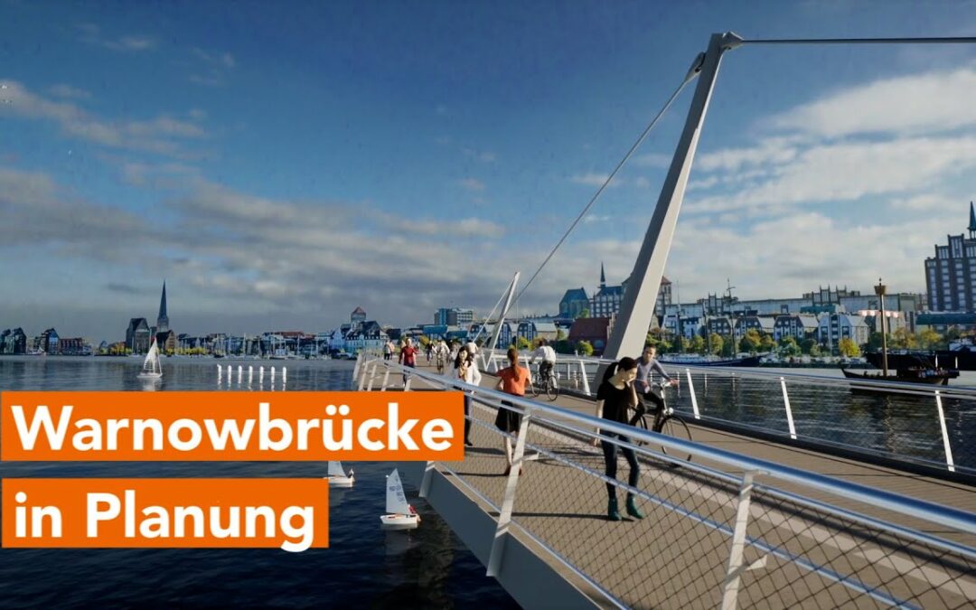 Die Warnowbrücke verspricht Spaziergang bei tollen Wasserblick