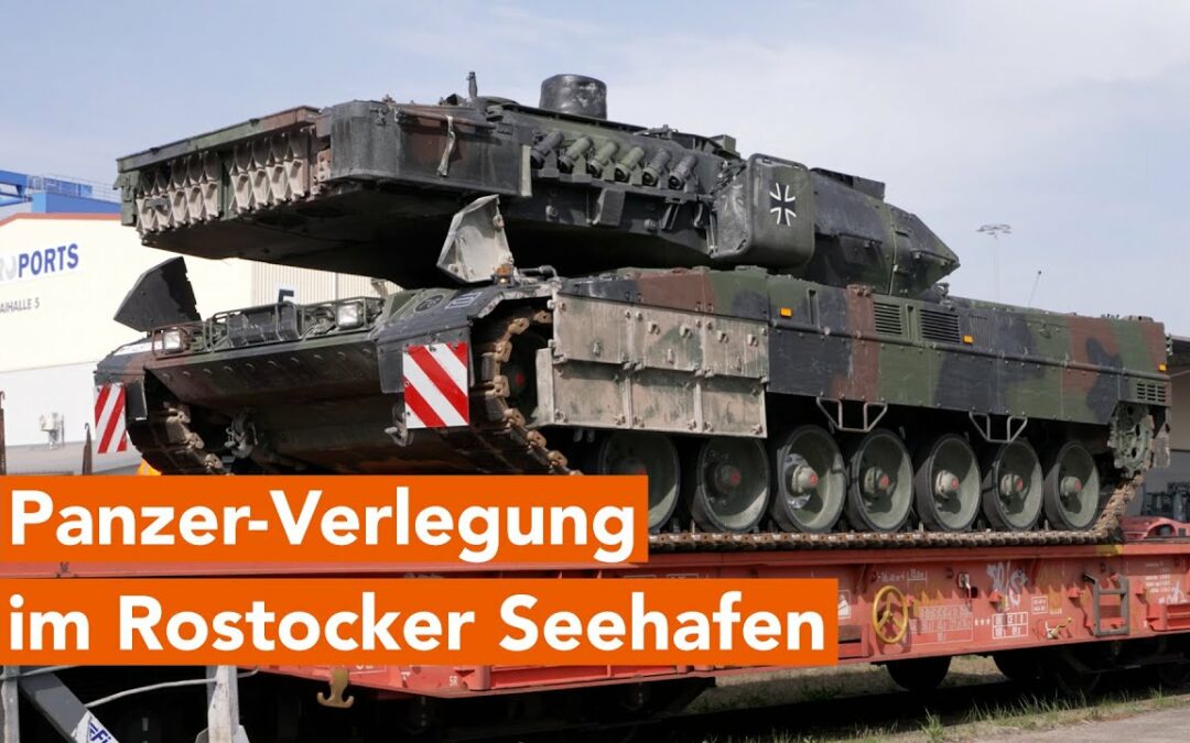 Große NATO-Übung: Panzer-Verlegung im Rostocker Seehafen