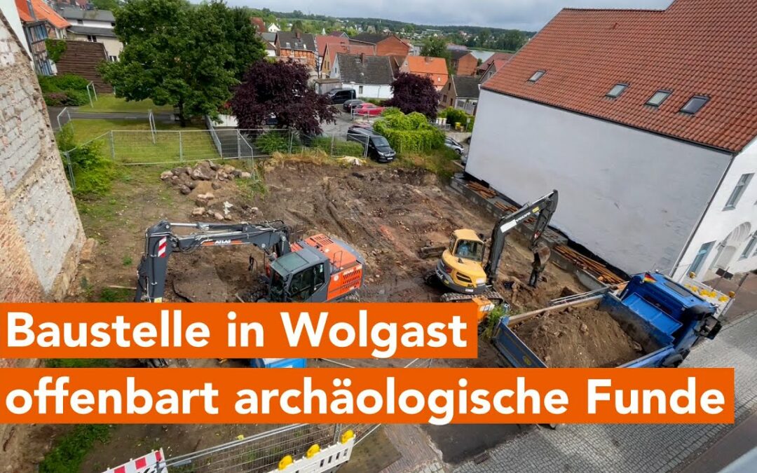 Baustelle in Wolgaster Kleinbrückenstraße offenbart archäologische Funde aus Mittelalter